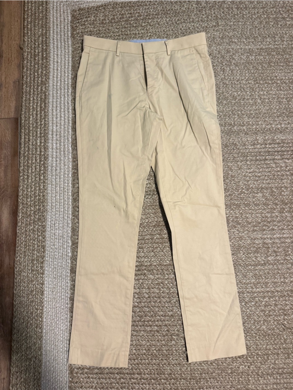 Murano Khaki Beige Slim Straight Chinos
